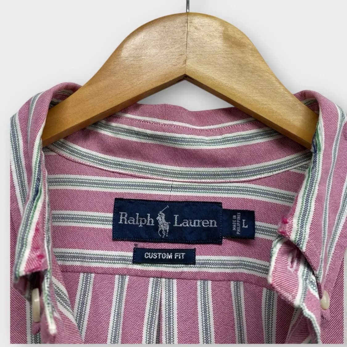폴로 랄프로렌 핑크 스트라이프 셔츠 L 상품이미지5