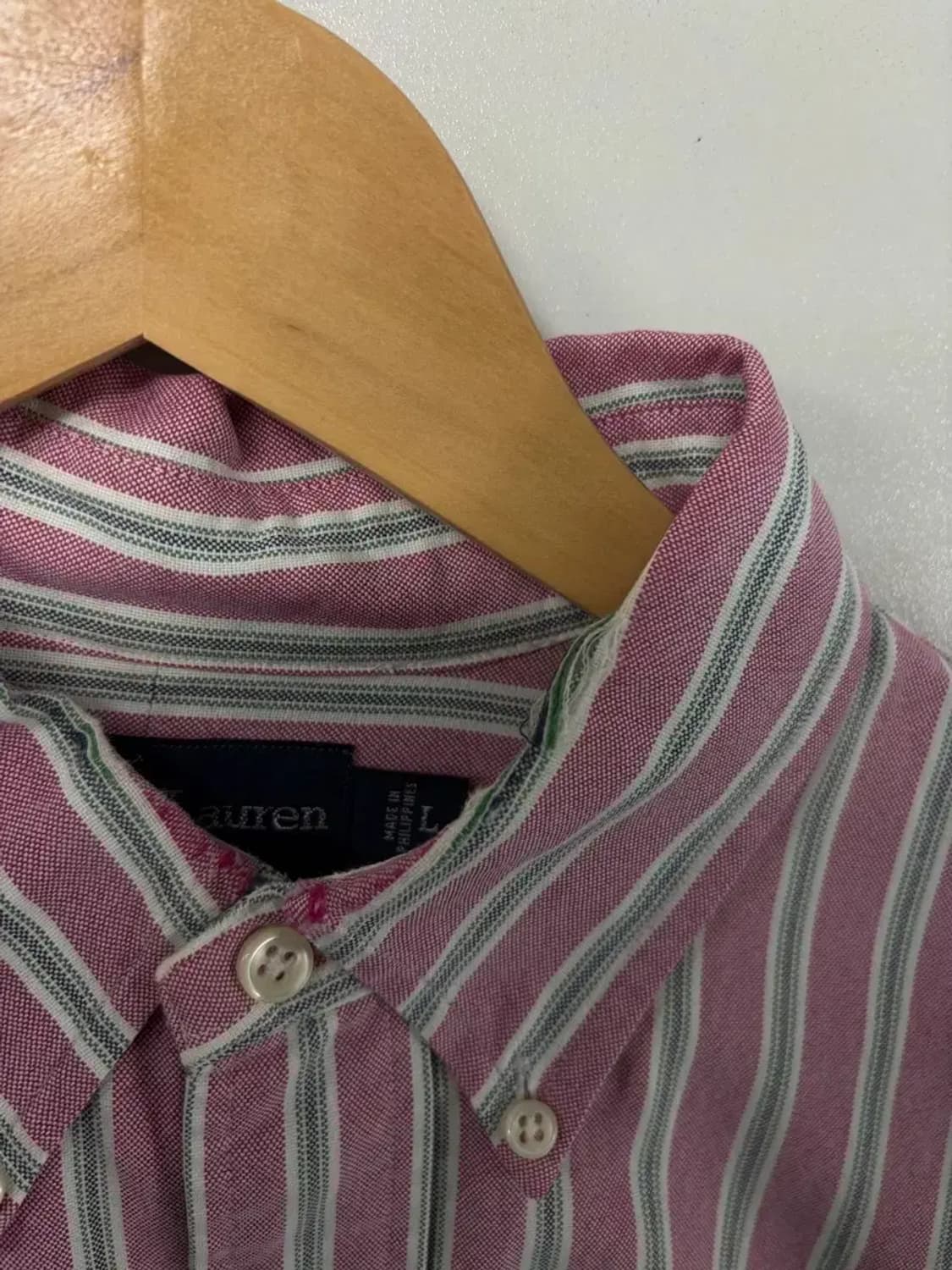 폴로 랄프로렌 핑크 스트라이프 셔츠 L 상품이미지6