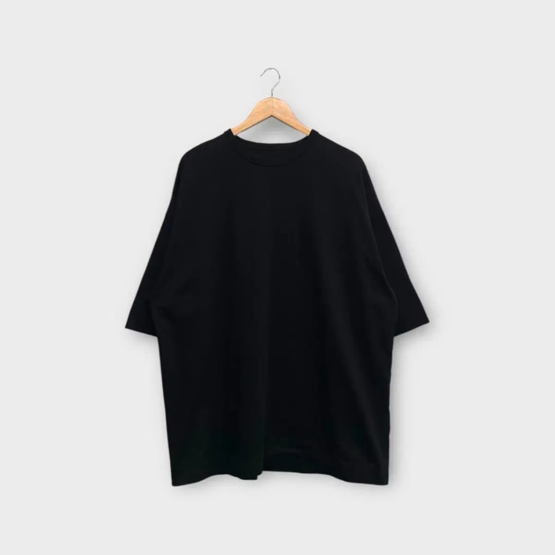 준지JUUNJ 블랙 시메트리 오버핏 7부 티셔츠 M-XL 상품이미지4