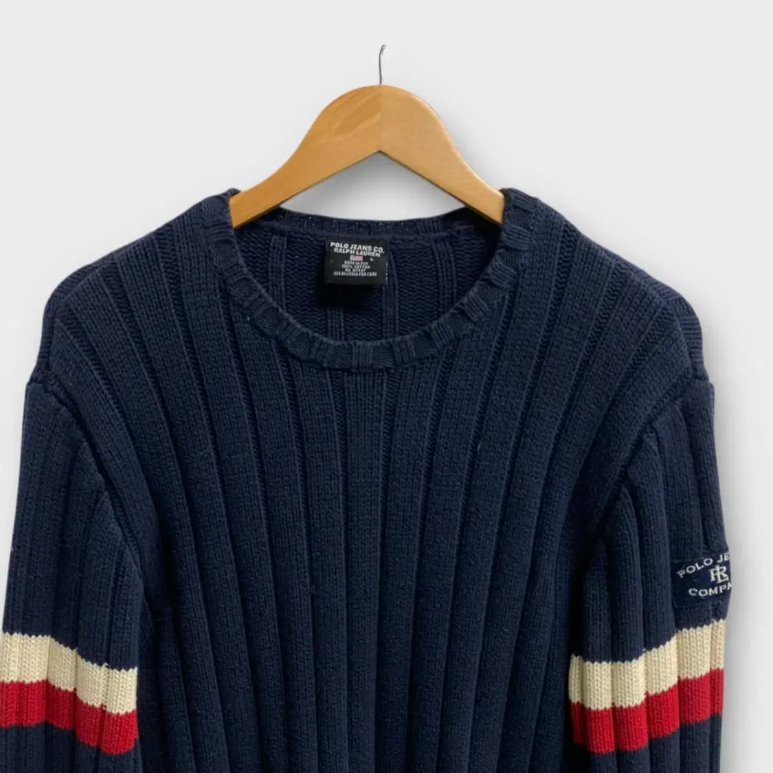 폴로진스 네이비 스트라이프 니트 L 상품이미지2