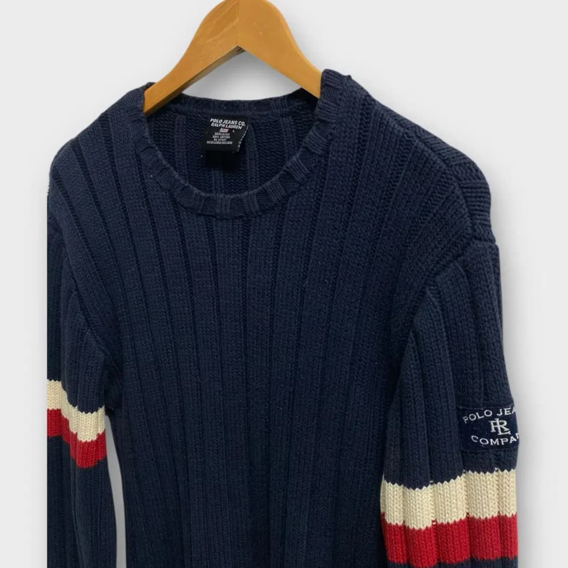폴로진스 네이비 스트라이프 니트 L 상품이미지3