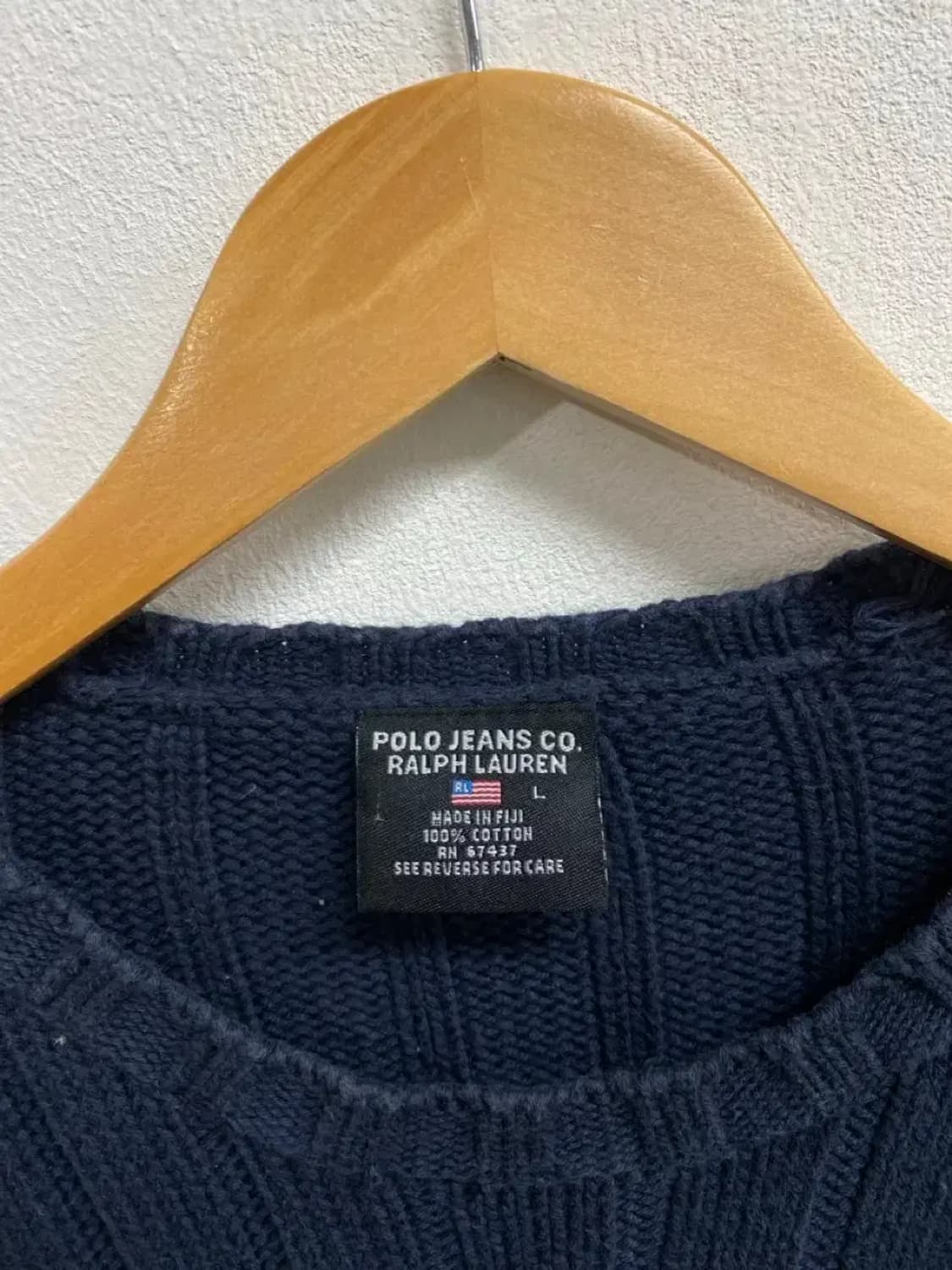 폴로진스 네이비 스트라이프 니트 L 상품이미지5