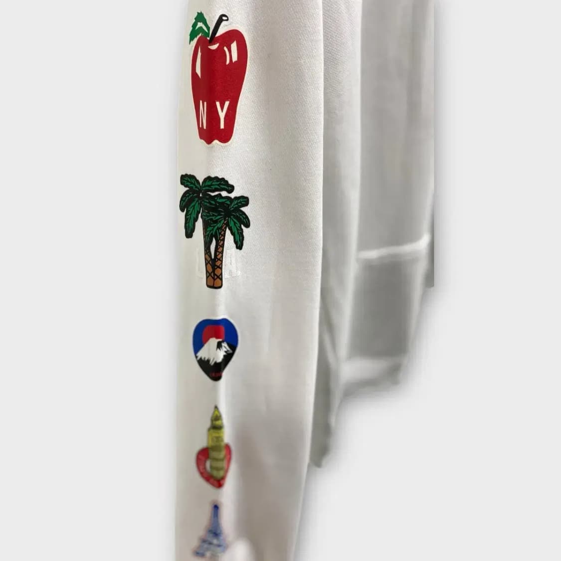 스투시 월드투어 화이트 후드티 XL 상품이미지4