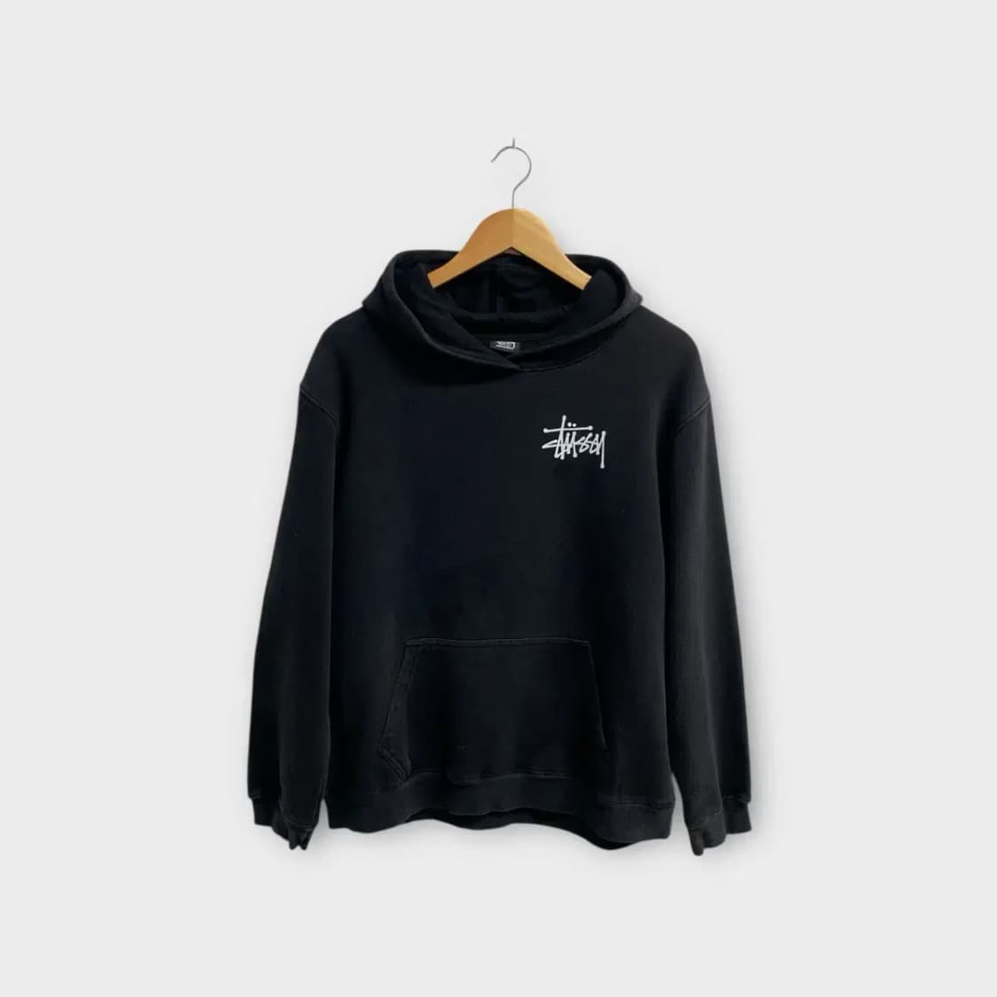Stussy 스투시 블랙 기모 후드티 S 상품이미지2