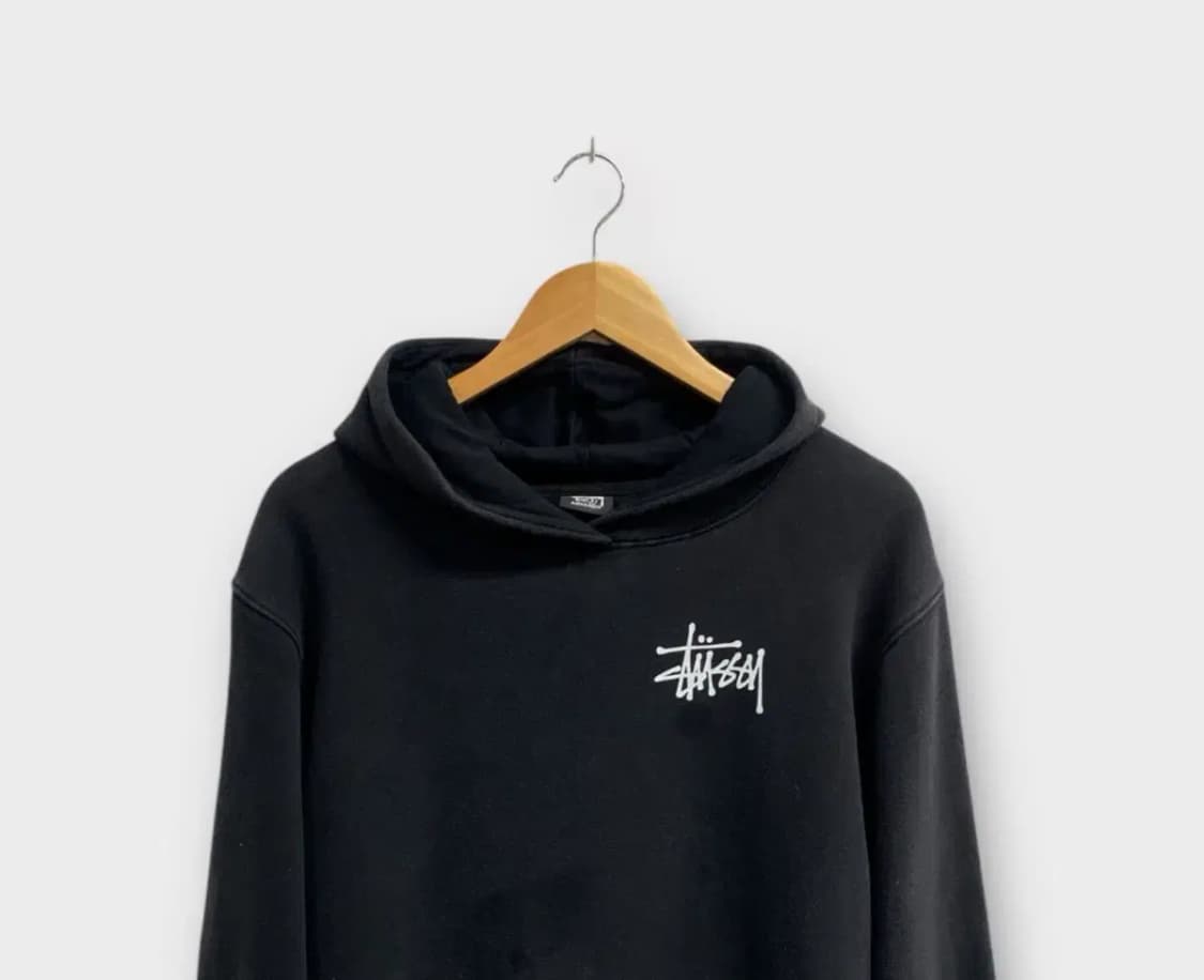 Stussy 스투시 블랙 기모 후드티 S 상품이미지3