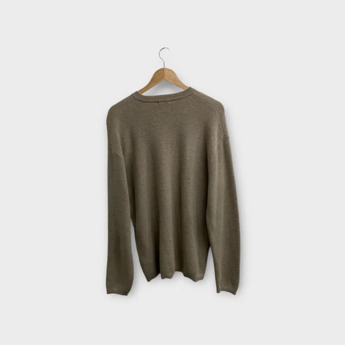 COOR 코어 라운드넥 니트 카키색 XL 상품이미지3