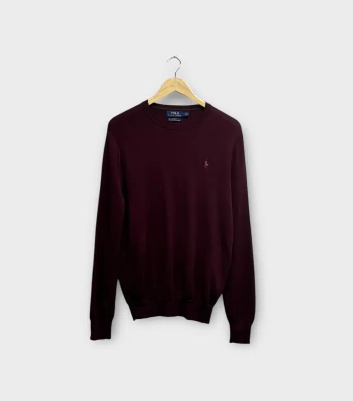 폴로 랄프로렌 와인색 니트 스웨터 S-M 상품이미지1