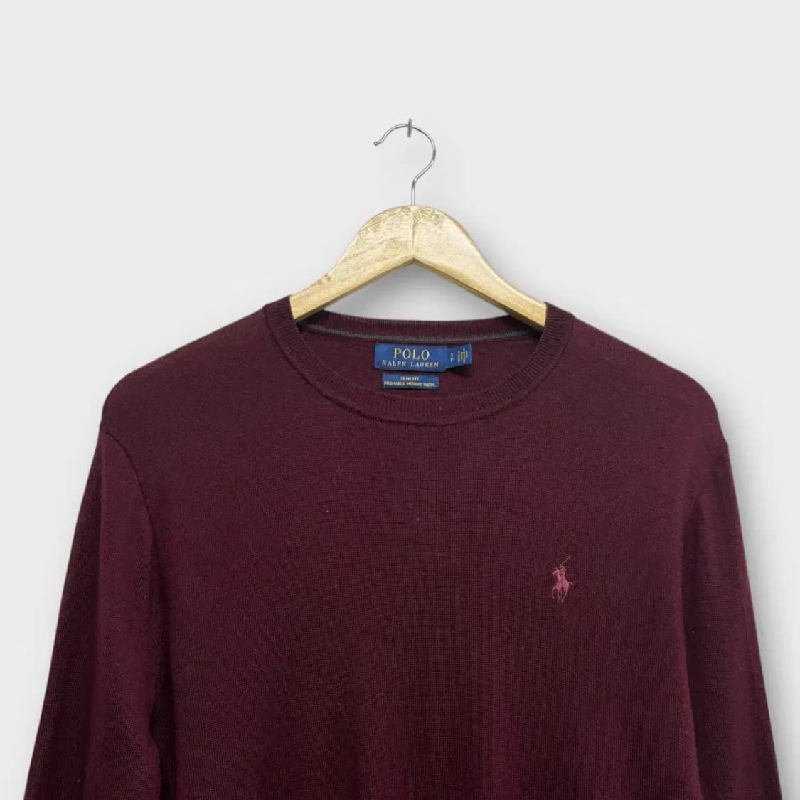 폴로 랄프로렌 와인색 니트 스웨터 S-M 상품이미지2
