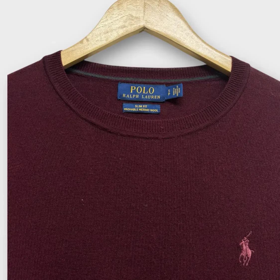 폴로 랄프로렌 와인색 니트 스웨터 S-M 상품이미지3