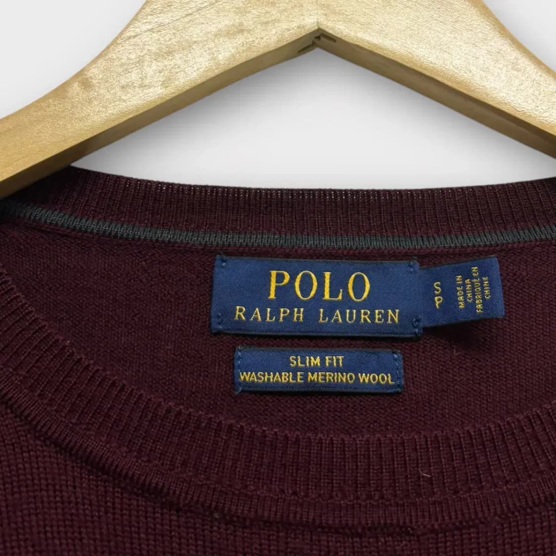 폴로 랄프로렌 와인색 니트 스웨터 S-M 상품이미지4