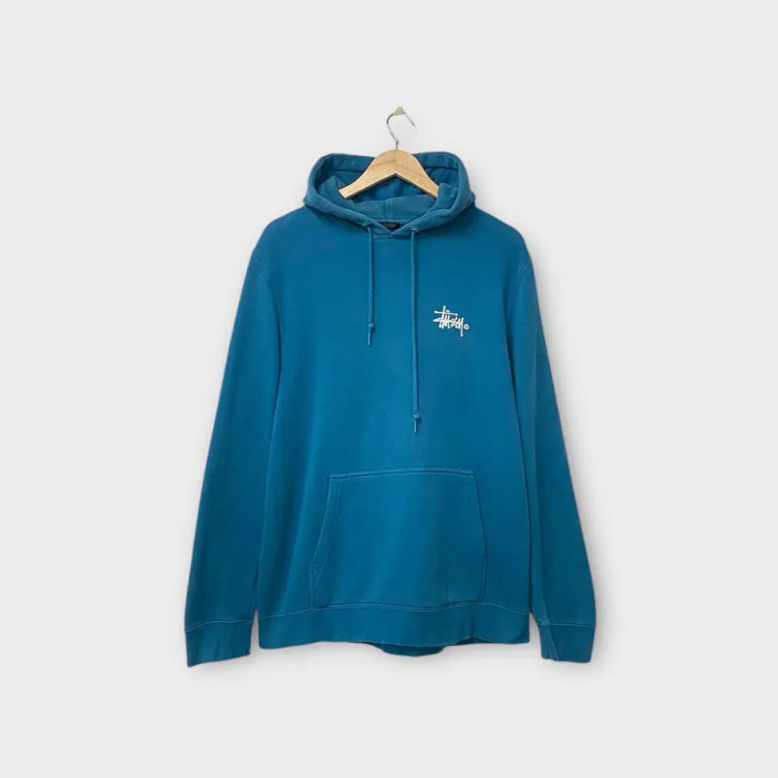 스투시 빅로고 아쿠아 스웻 후드 L 상품이미지2