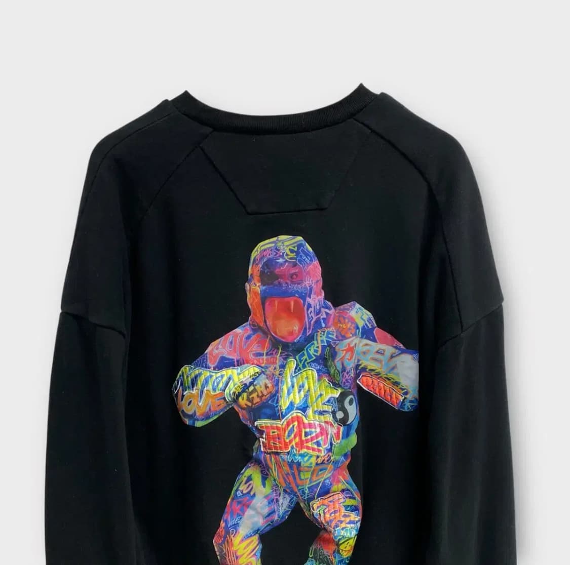 준지 X 올린스키 킹콩 블랙 오버핏 맨투맨 S-XL 상품이미지2