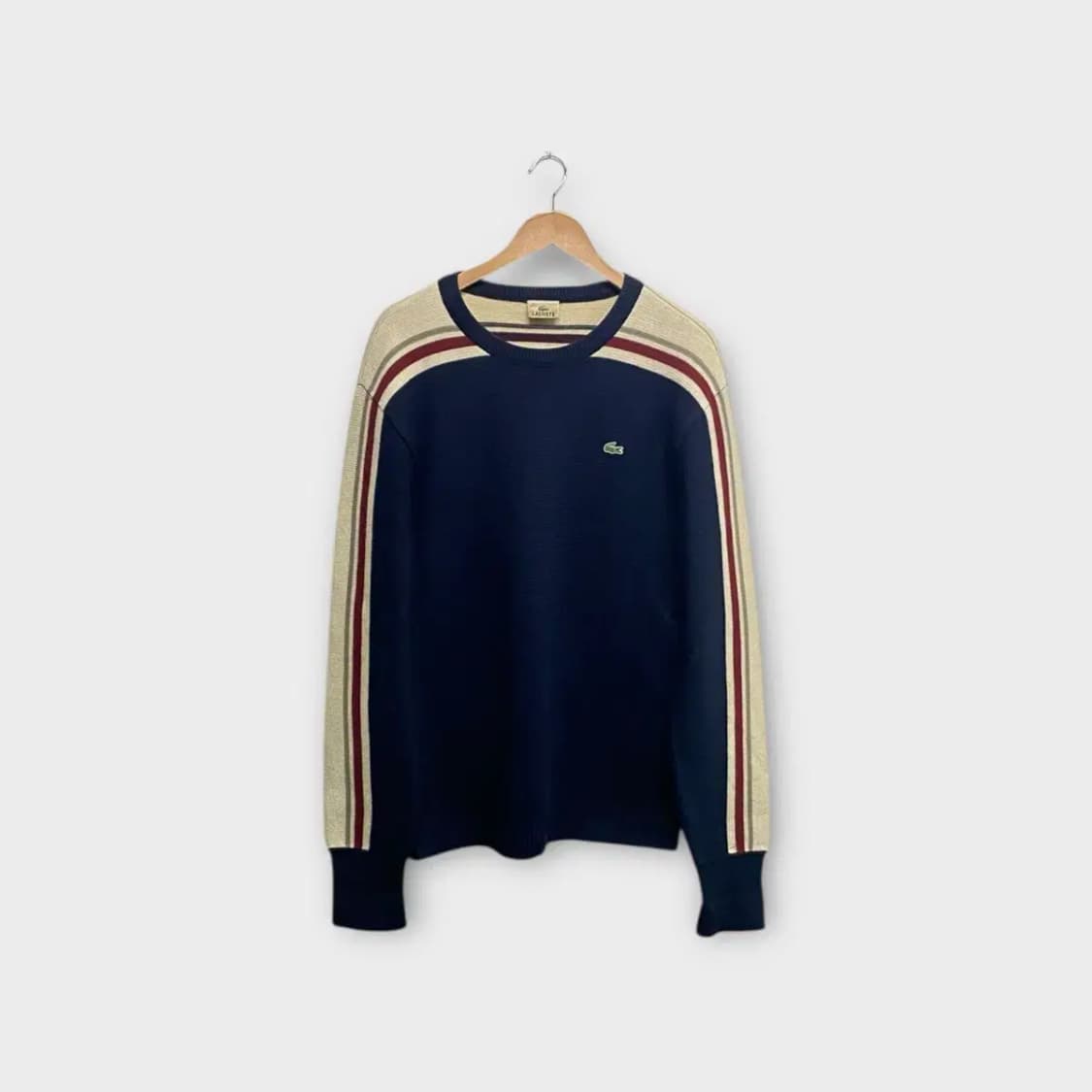 라코스테 네이비 스트라이프 니트 XL 상품이미지1