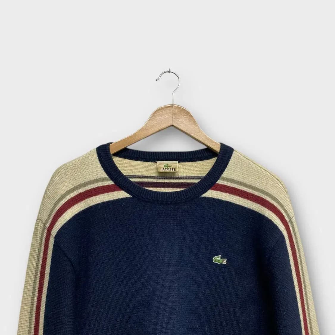 라코스테 네이비 스트라이프 니트 XL 상품이미지2