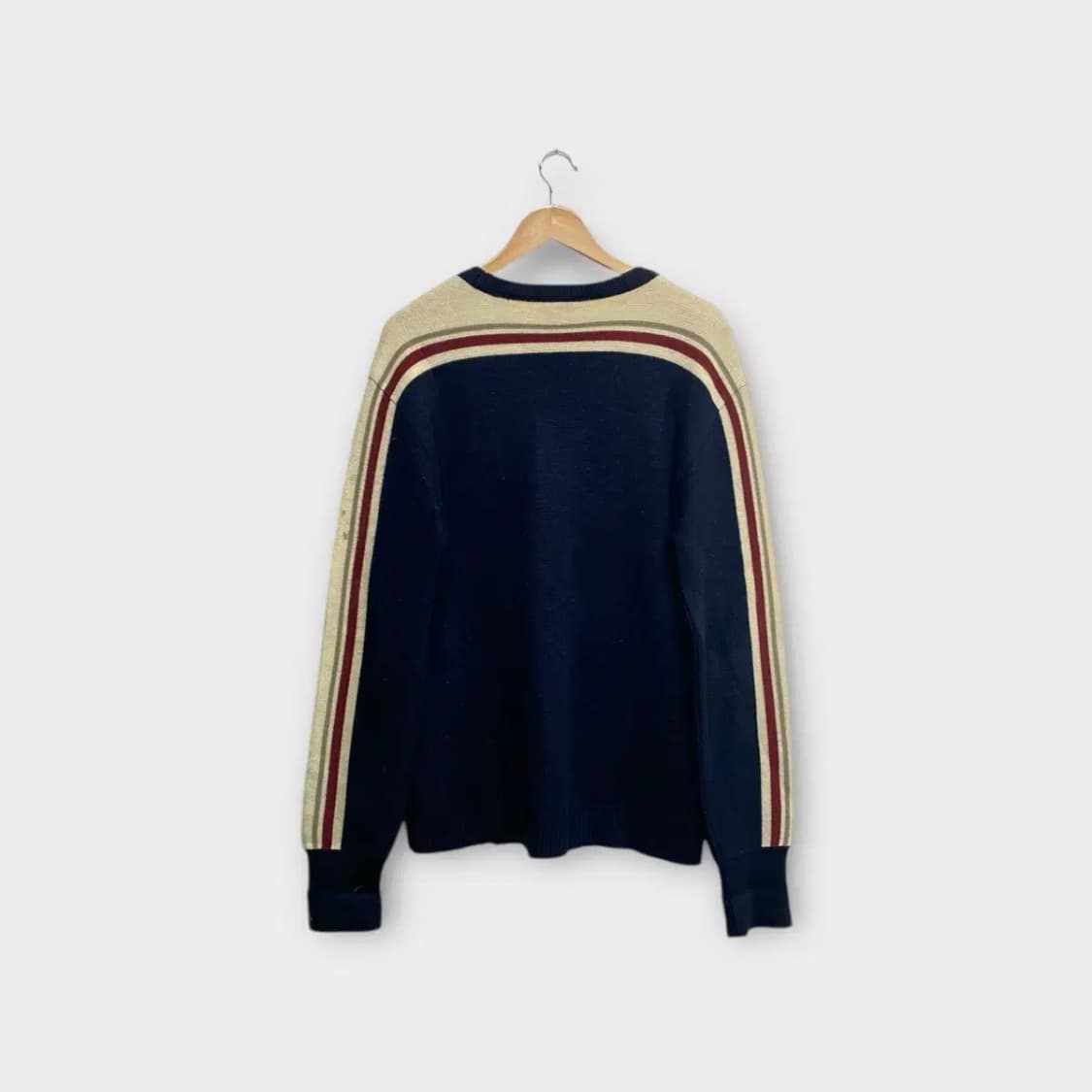 라코스테 네이비 스트라이프 니트 XL 상품이미지3