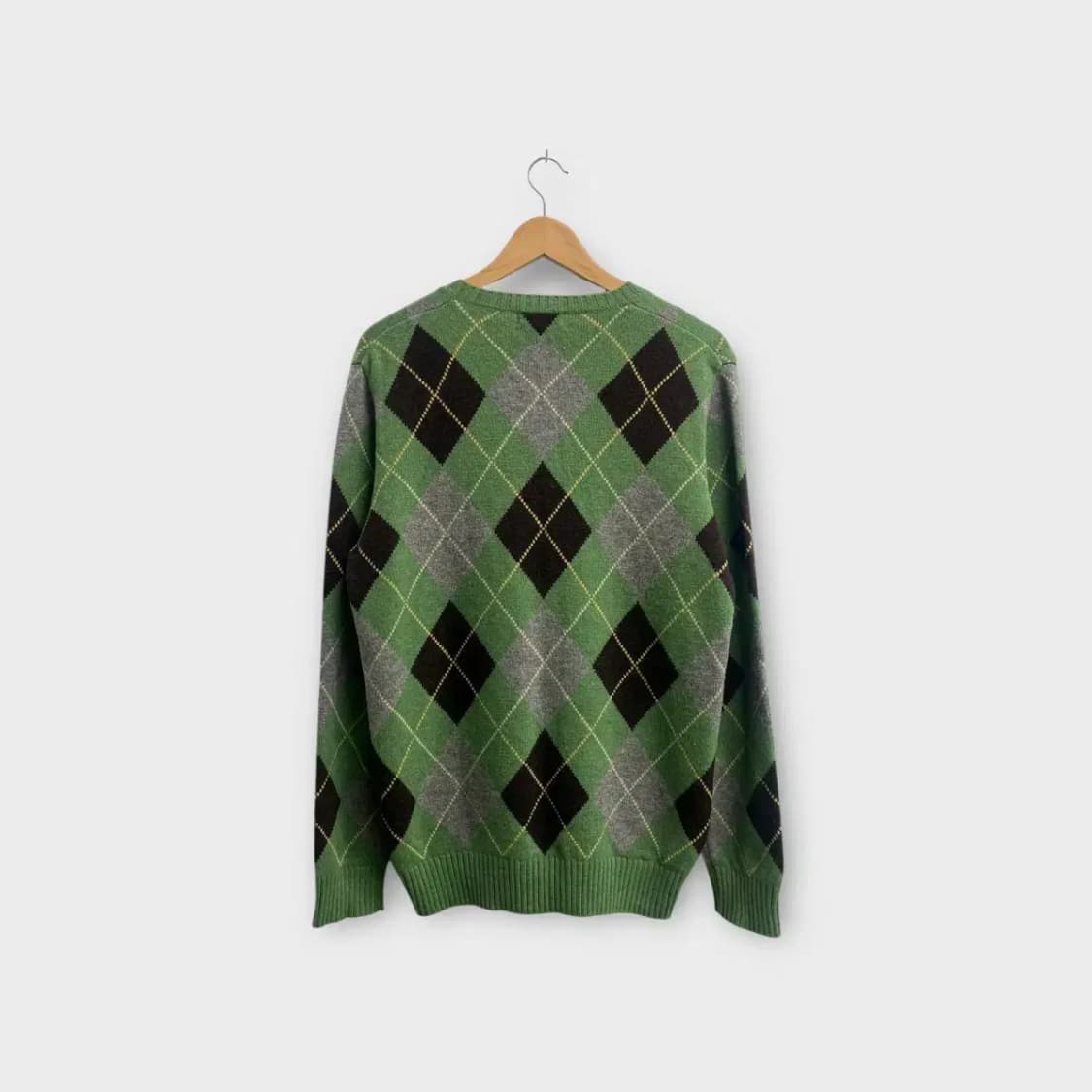 헤지스 그린브라운 아가일 패턴 가디건  95 상품이미지3