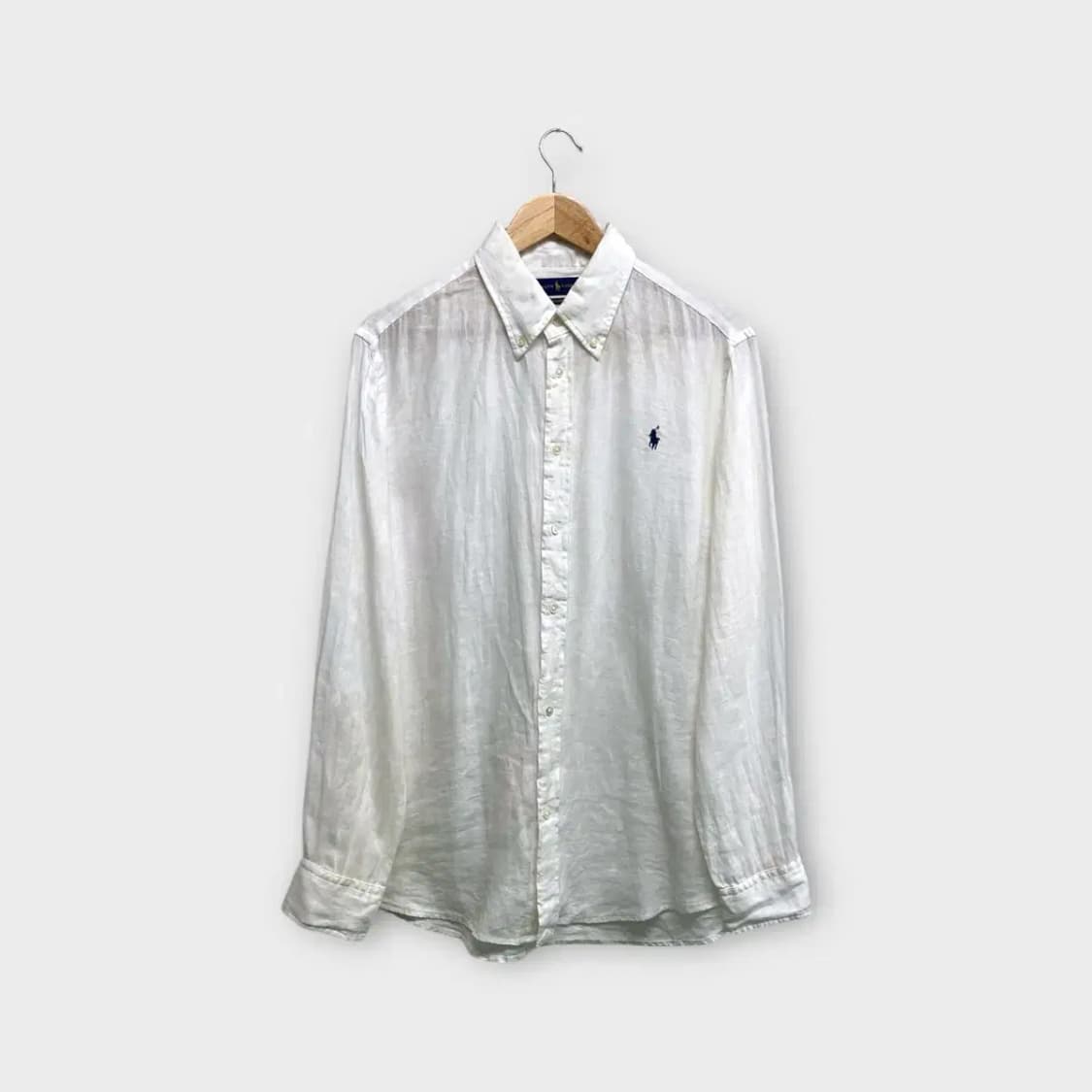 폴로 화이트 린넨셔츠 XL 상품이미지1