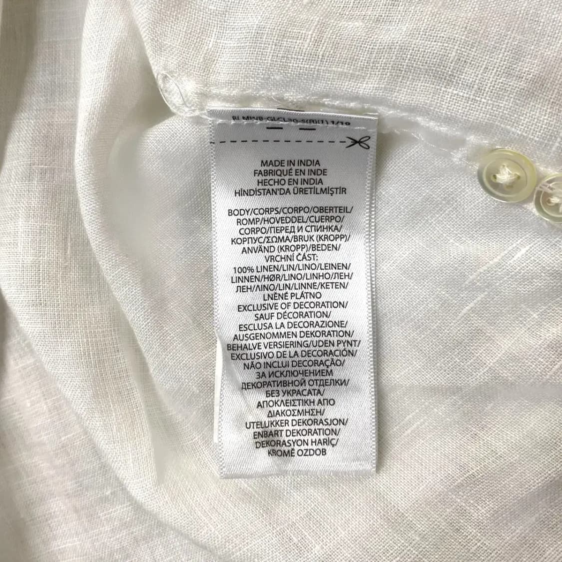 폴로 화이트 린넨셔츠 XL 상품이미지5