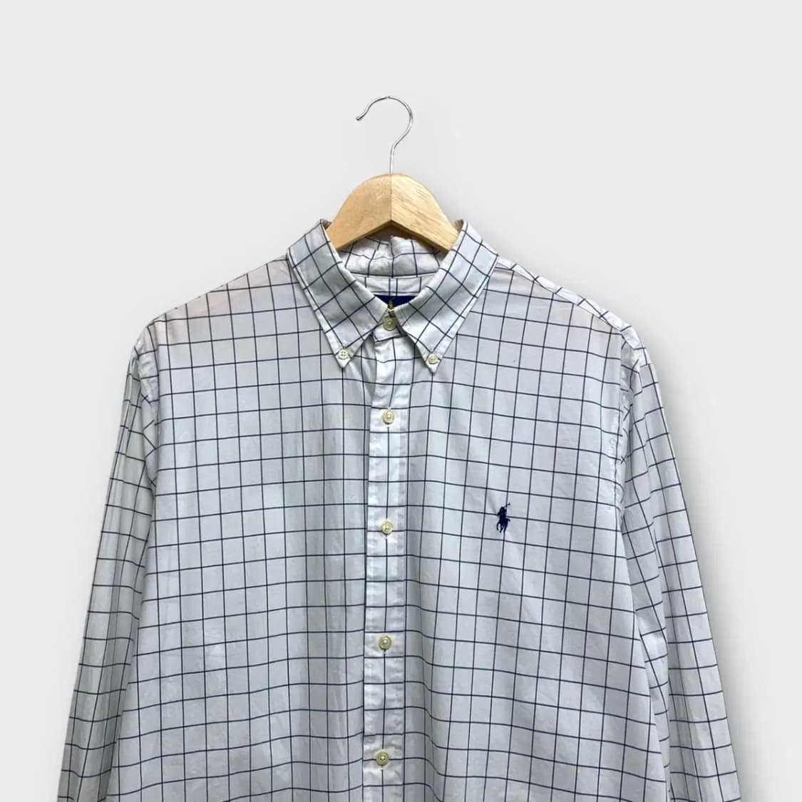 Polo 폴로 랄프로렌 화이트 체크셔츠 L 상품이미지2