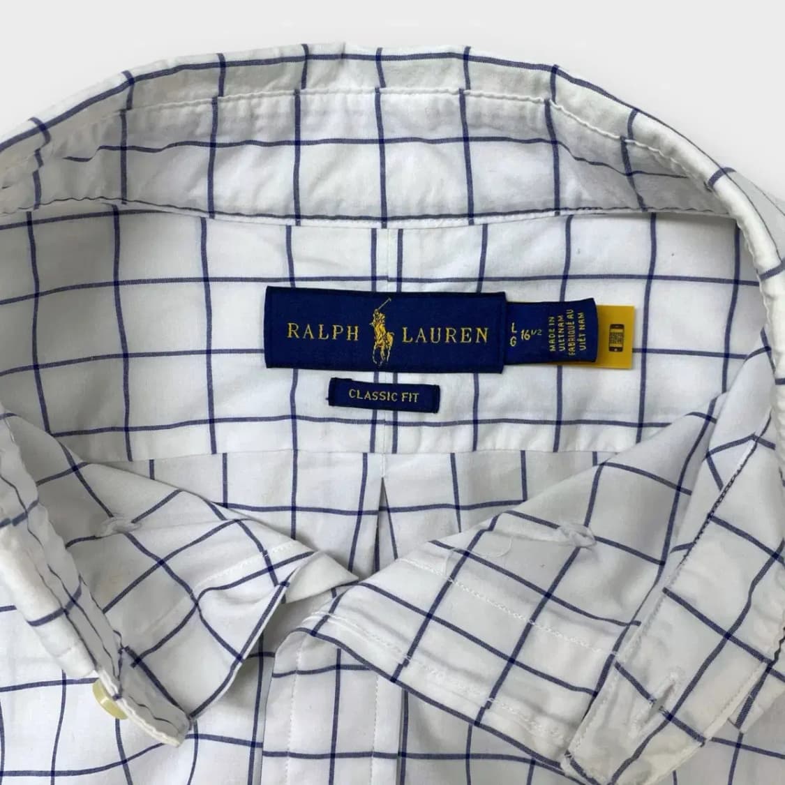 Polo 폴로 랄프로렌 화이트 체크셔츠 L 상품이미지4