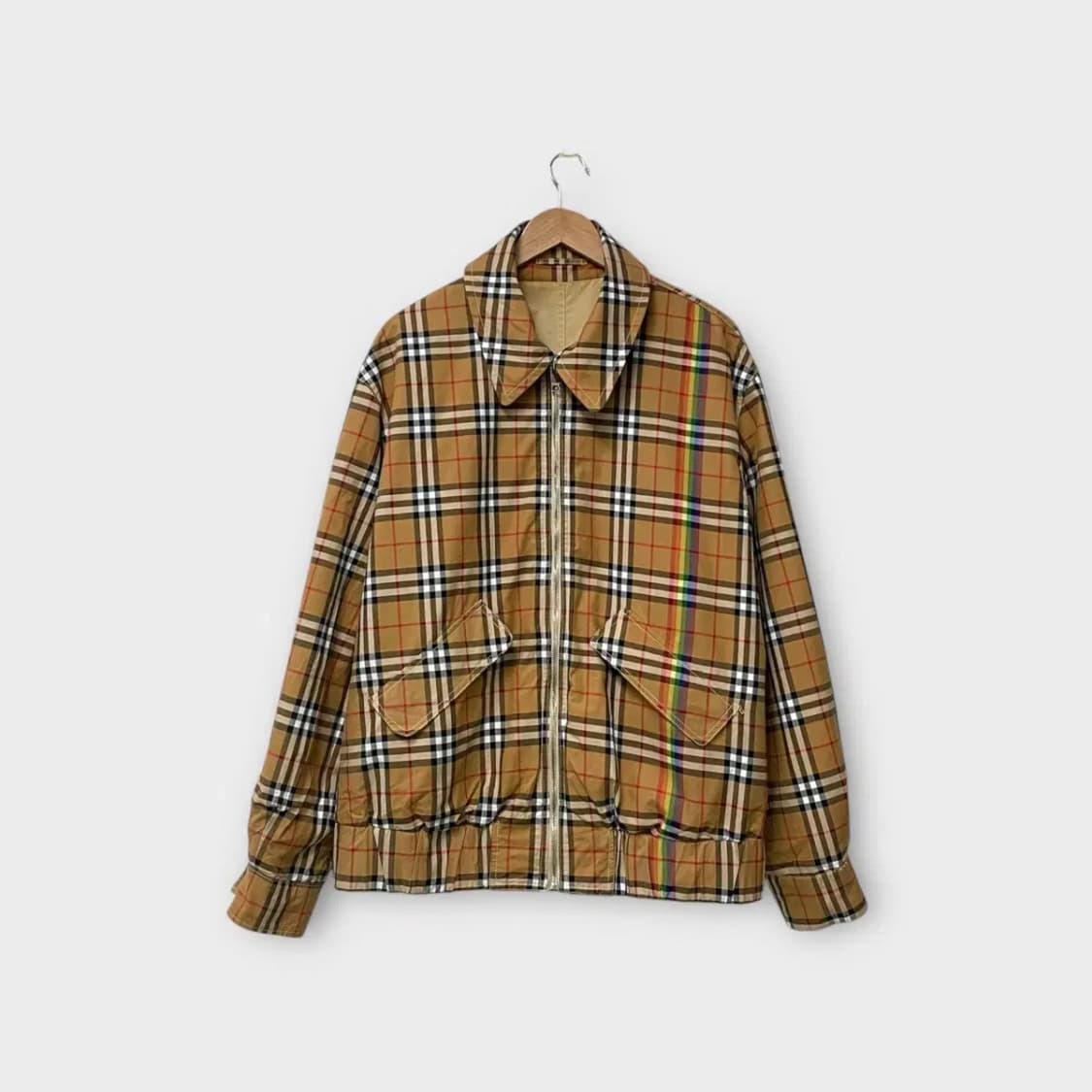 버버리 양면 리버시블 헤링턴 블루종 자켓XL 상품이미지2