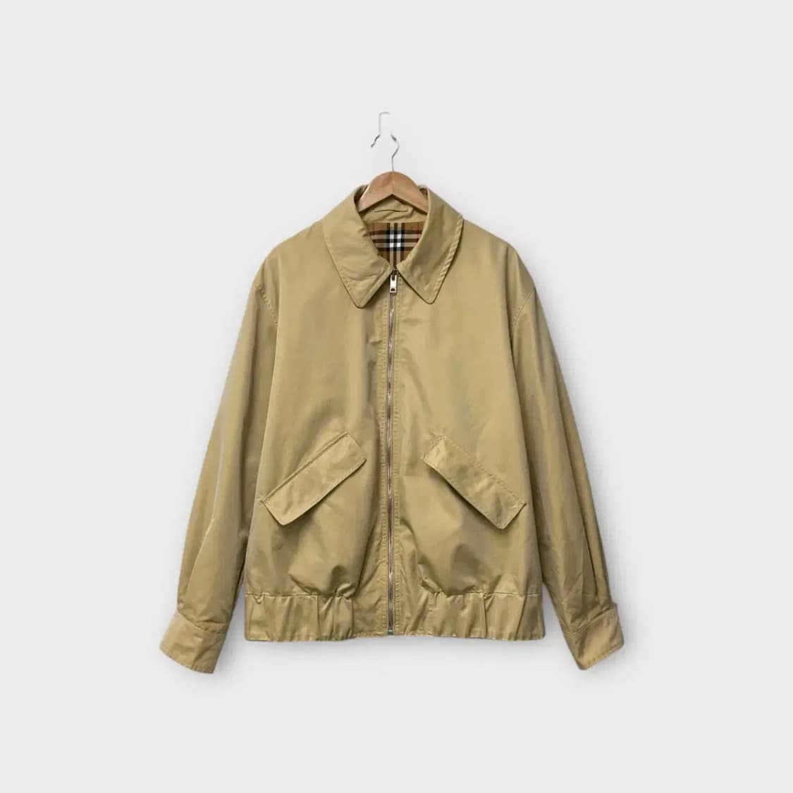 버버리 양면 리버시블 헤링턴 블루종 자켓XL 상품이미지3