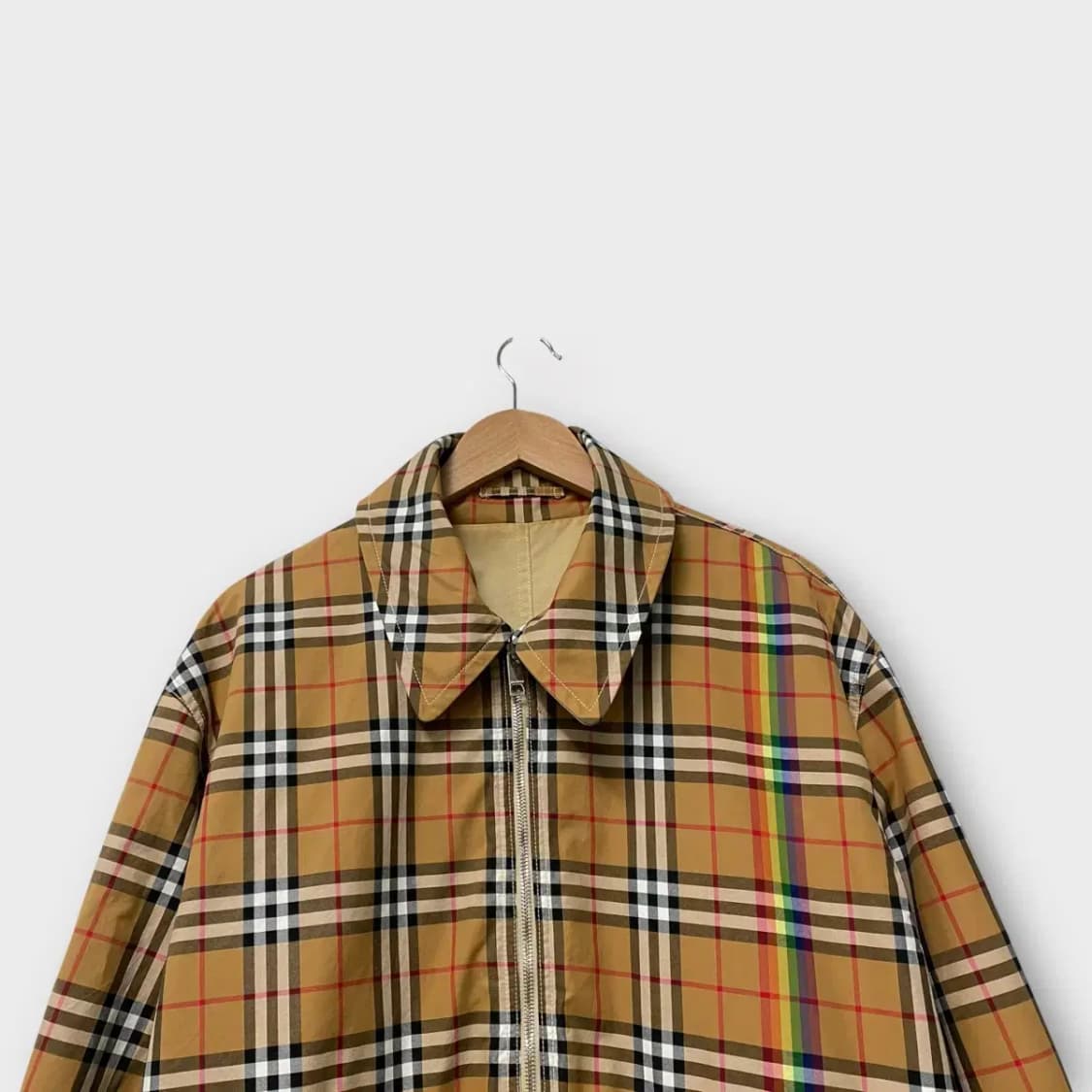 버버리 양면 리버시블 헤링턴 블루종 자켓XL 상품이미지5