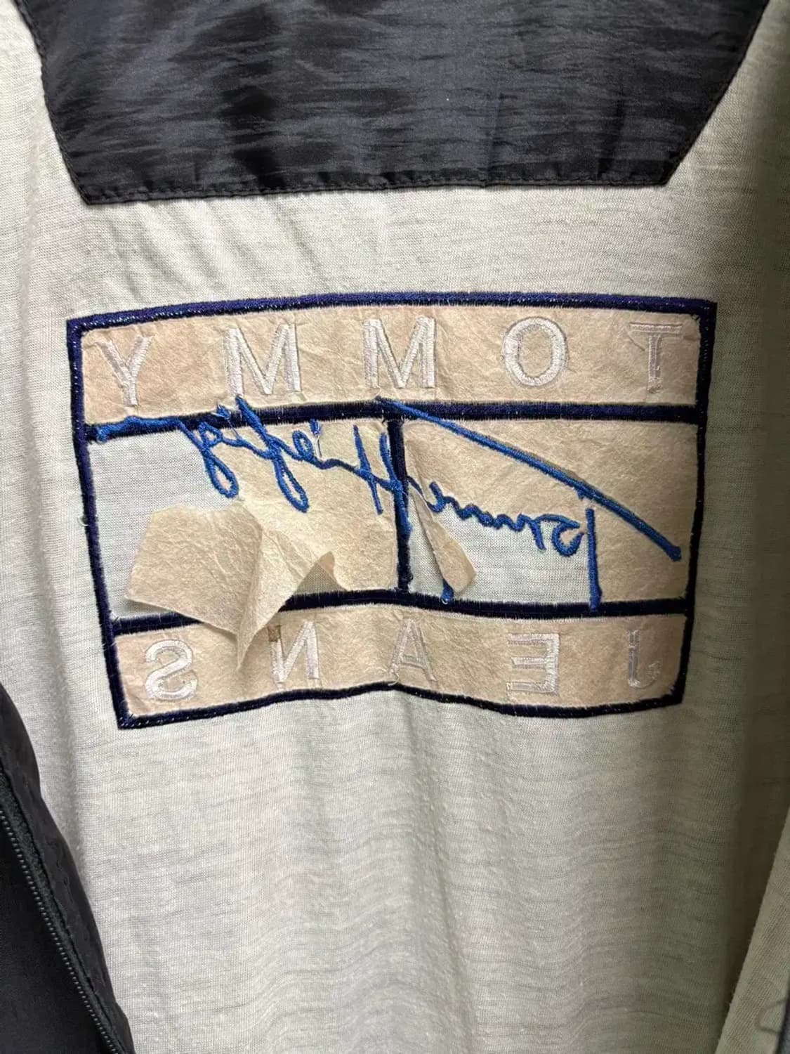 90s 타미힐피거 빅로고 블랙 바람막이 XL 상품이미지5