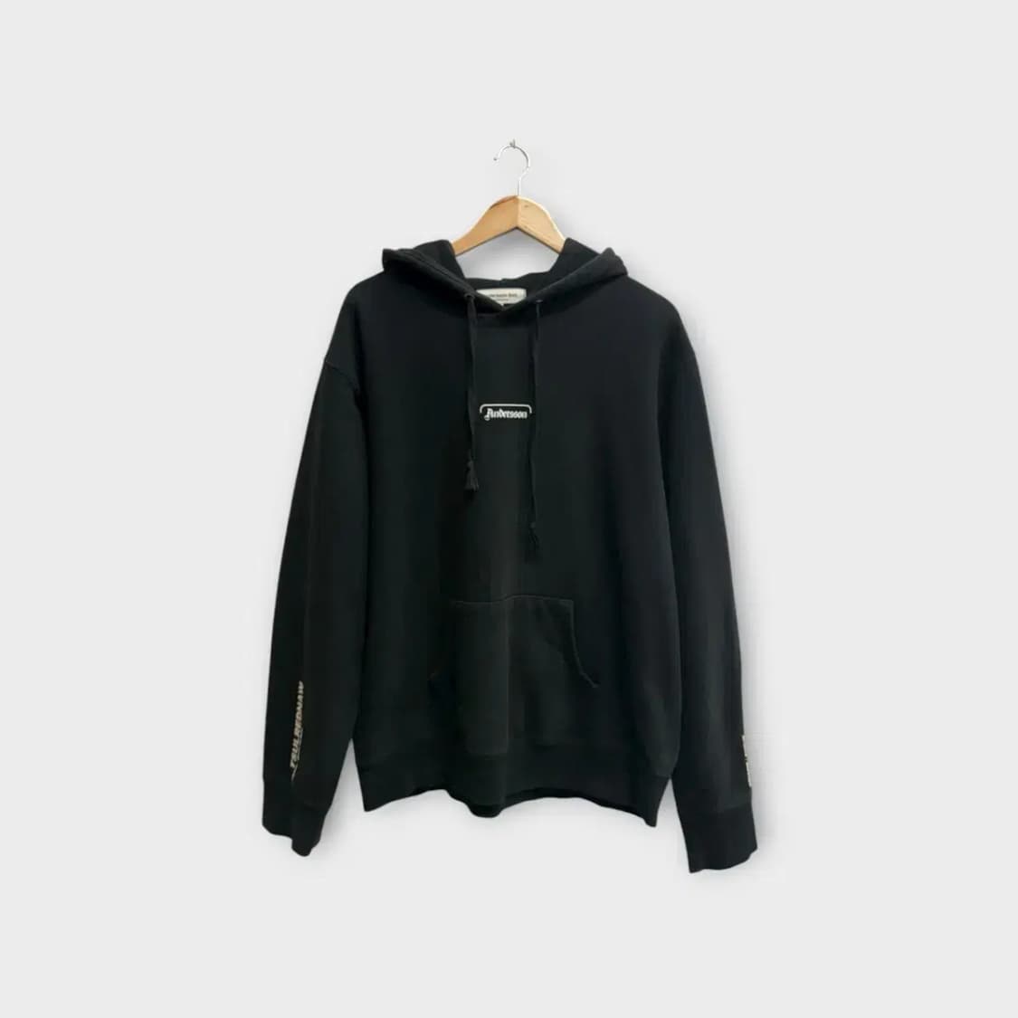 앤더슨벨 블랙 레터링 후드티 XL 상품이미지2