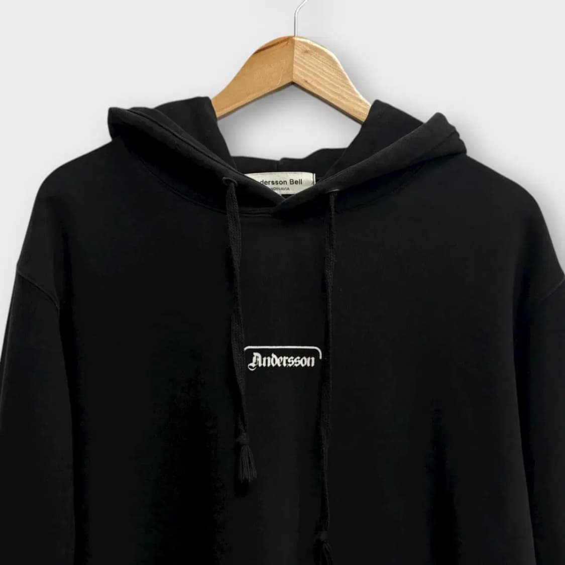 앤더슨벨 블랙 레터링 후드티 XL 상품이미지3