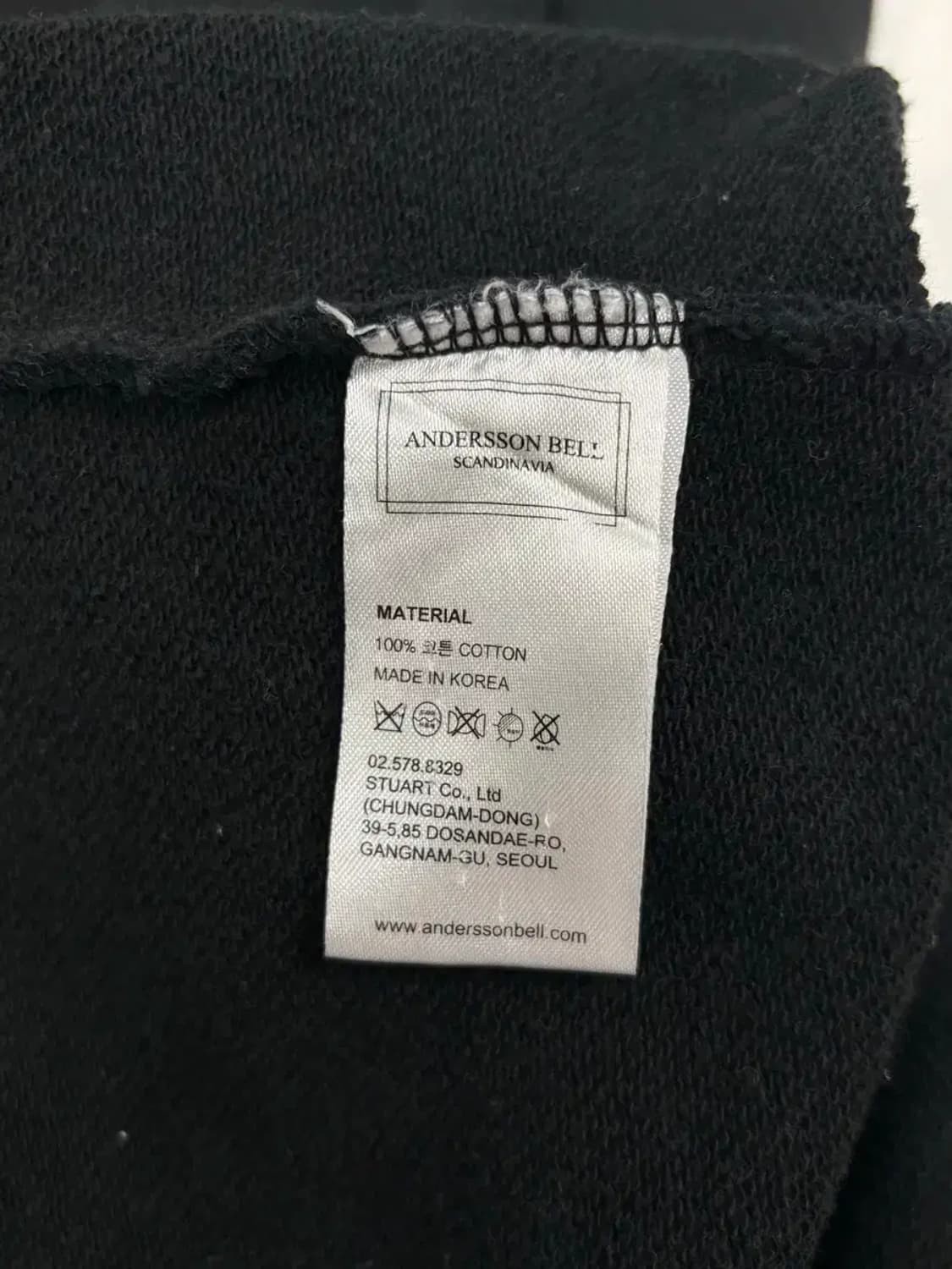 앤더슨벨 블랙 레터링 후드티 XL 상품이미지6