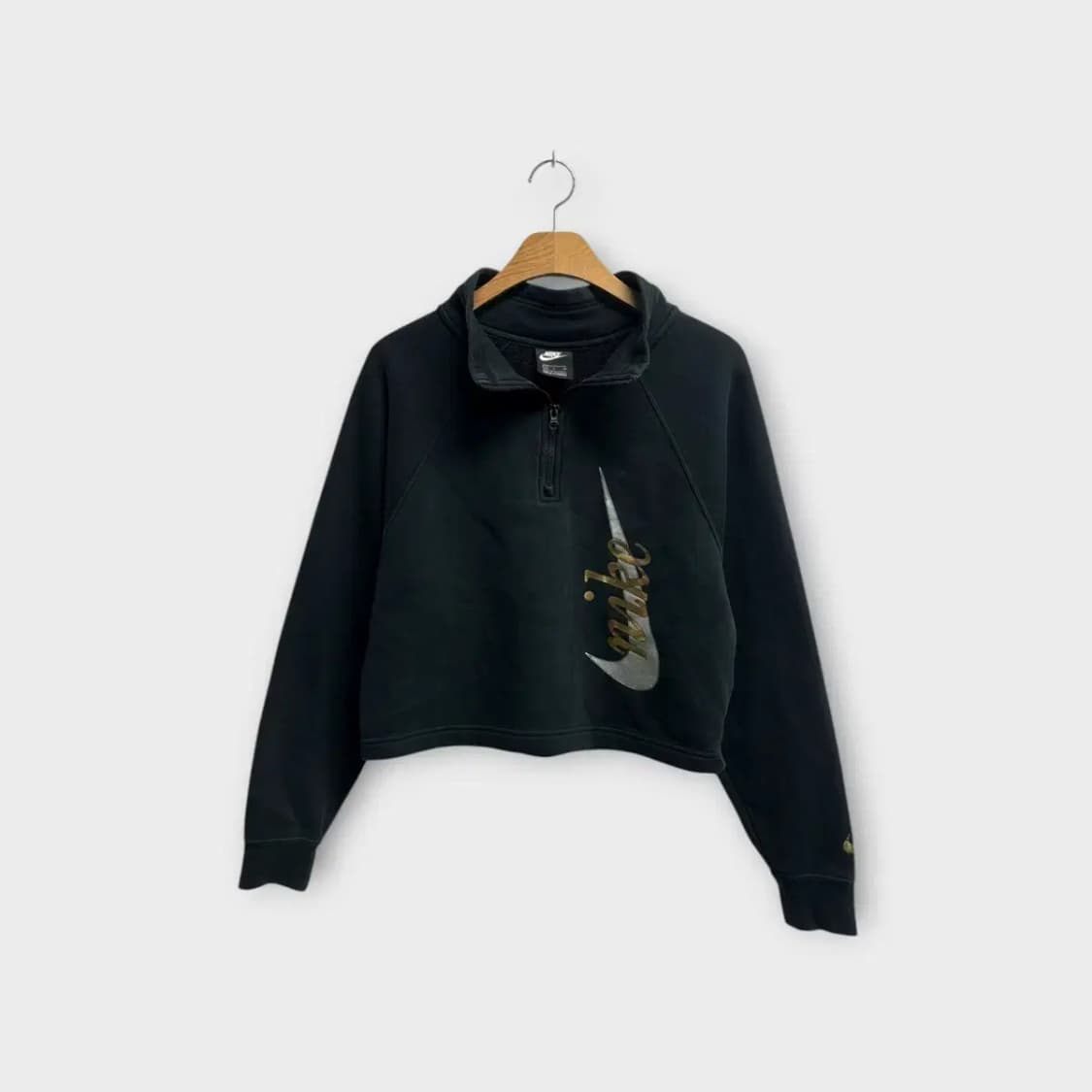 나이키 스우시 반집업 크롭 맨투맨 S 상품이미지2