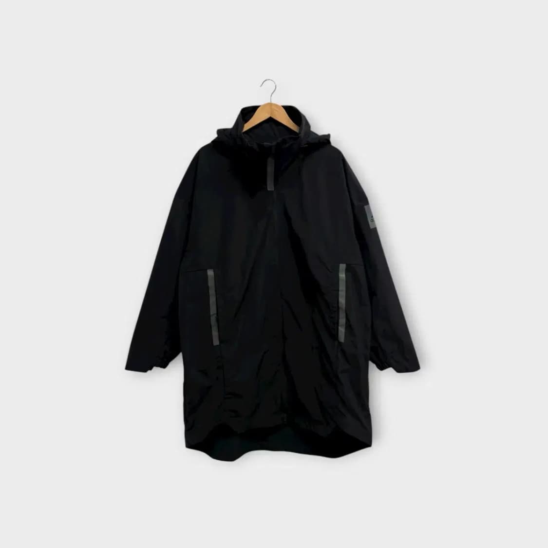 아디다스 블랙 후드 롱 바람막이 2XL 상품이미지1