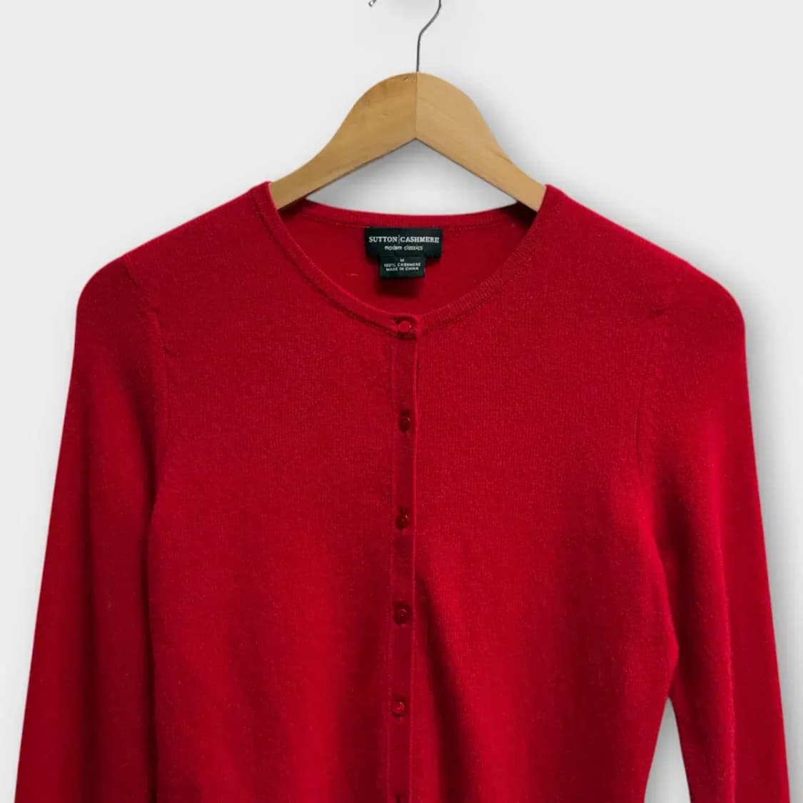 Sutton Cashmere 캐시미어 가디건 레드 상품이미지2