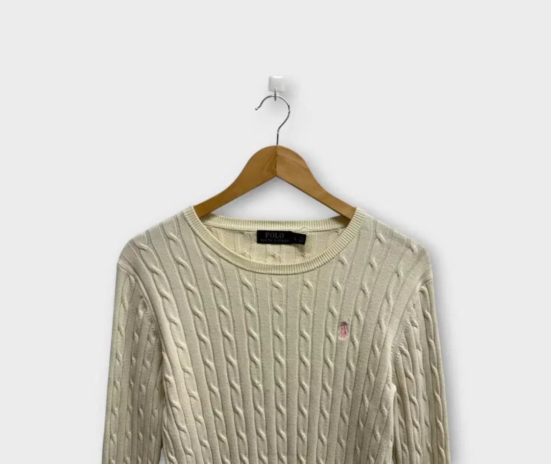 폴로 랄프로렌 케이블 아이보리 니트 L 상품이미지2