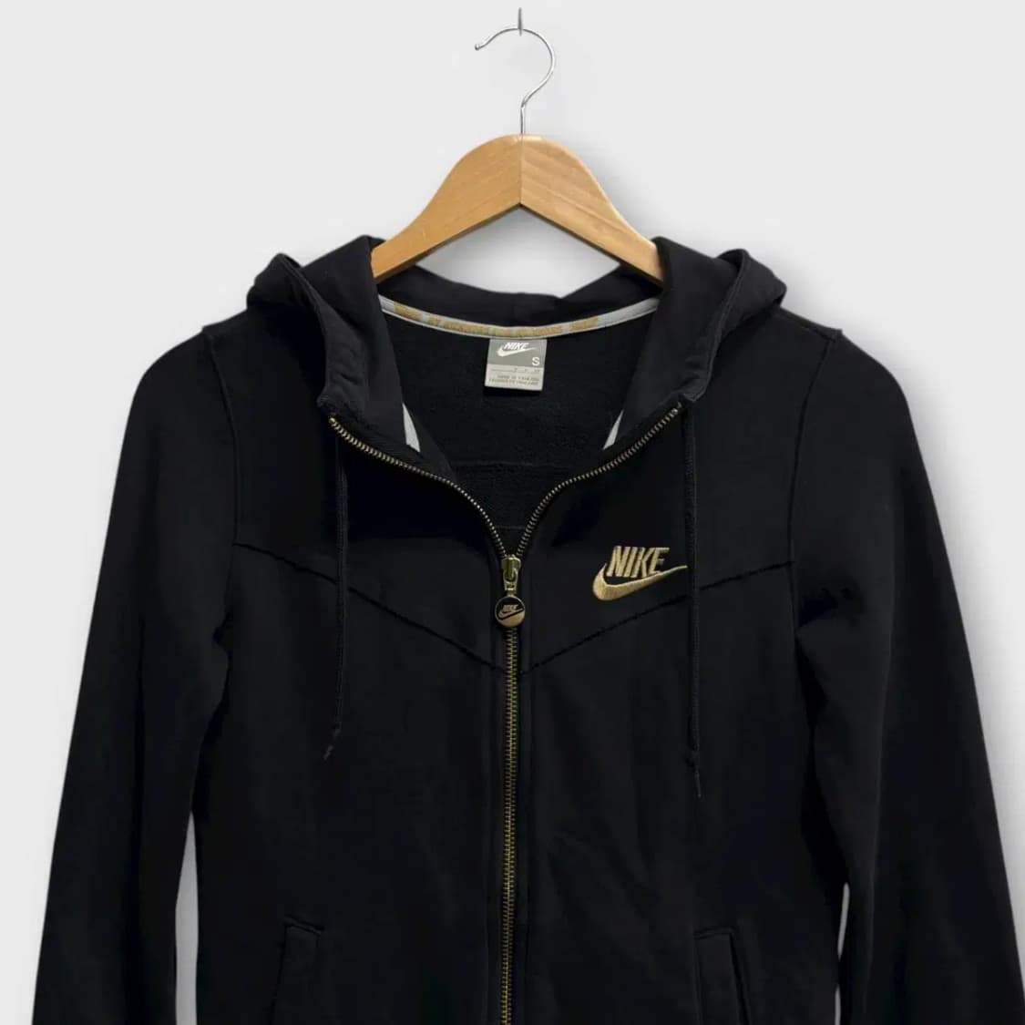 나이키 골드로고 롱후드 집업 S 상품이미지3