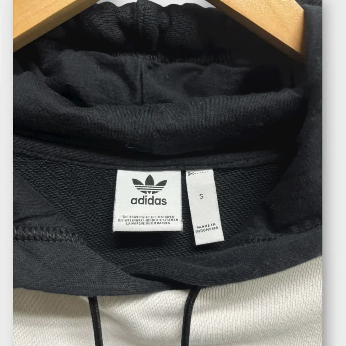 아디다스 빅불꽃 크롭 후드티 S 상품이미지4