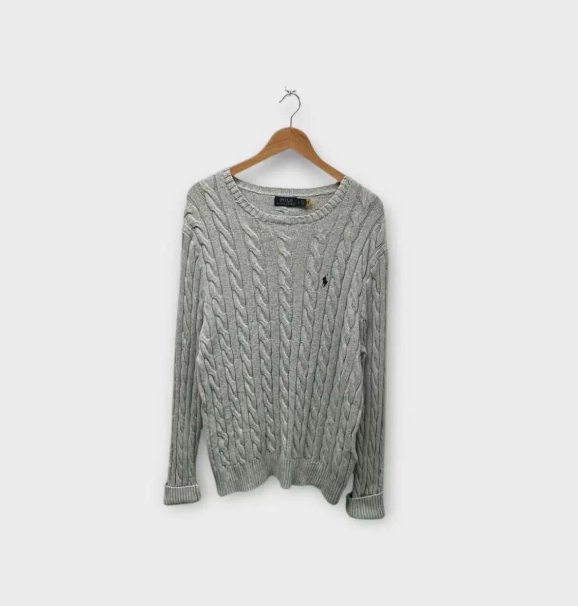 폴로 랄프로렌 케이블 그레이 니트 L 상품이미지1