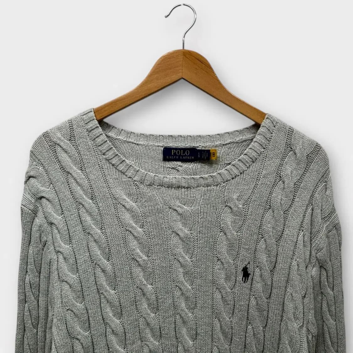 폴로 랄프로렌 케이블 그레이 니트 L 상품이미지2