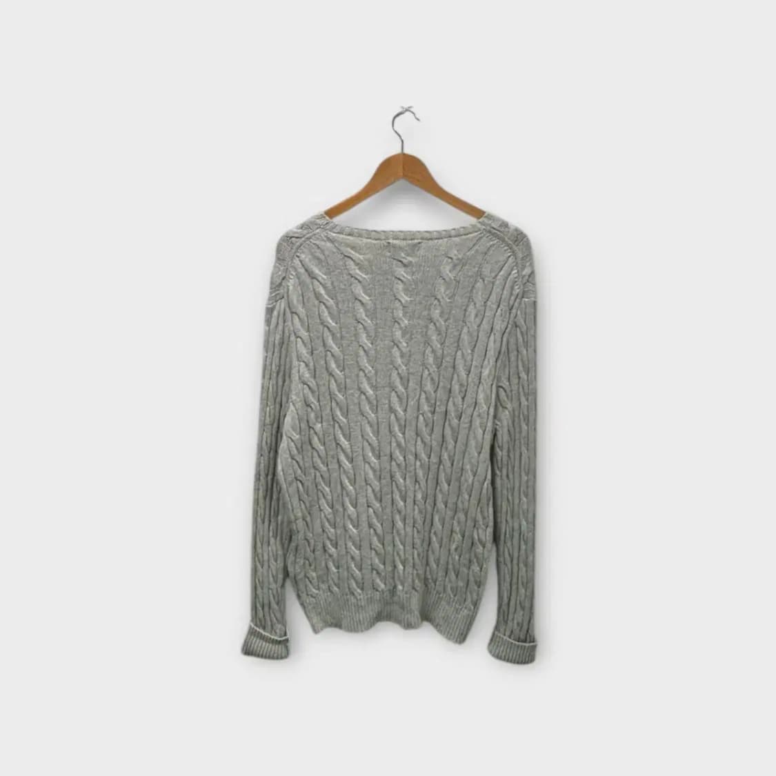 폴로 랄프로렌 케이블 그레이 니트 L 상품이미지3