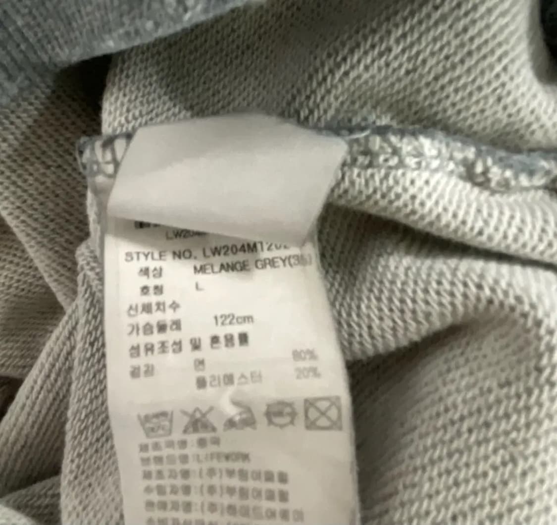 라이프워크 라독 그레이 맨투맨 L 상품이미지7