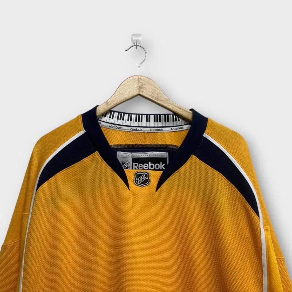 리복 NHL하키 져지 옐로우 네이비 L 상품이미지2