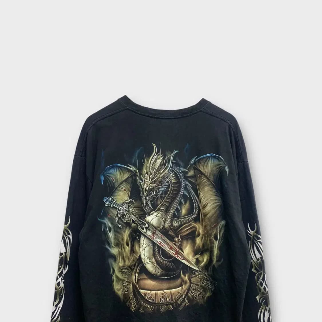 Rock Chang 드래곤 프린팅 티셔츠 L 상품이미지4