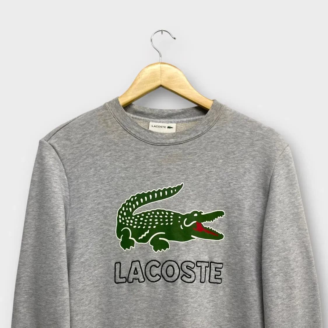 라코스테 그레이 빅로고 맨투맨 S 상품이미지2