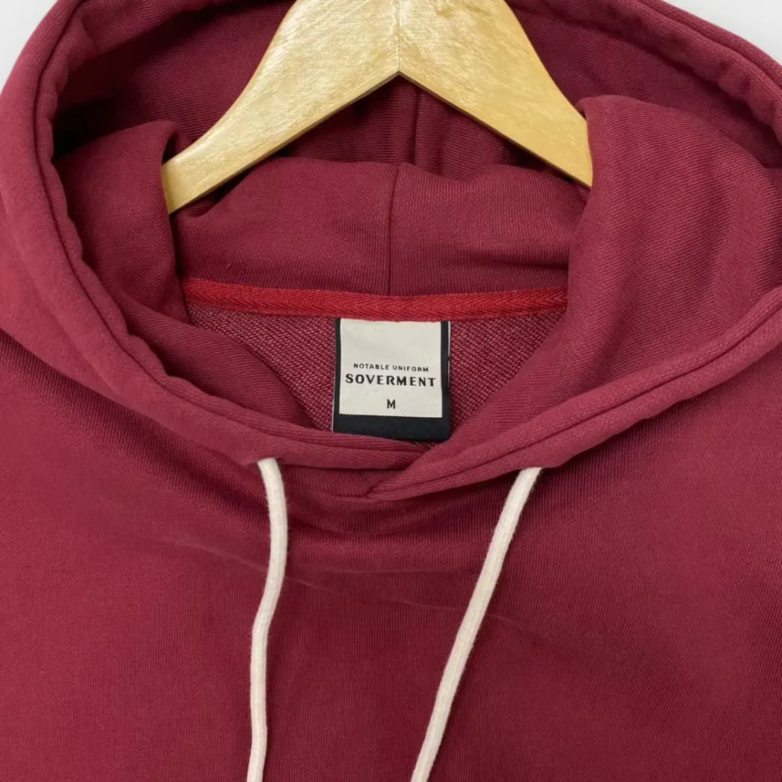 소버먼트 버건디색 후드티 M-L 상품이미지4