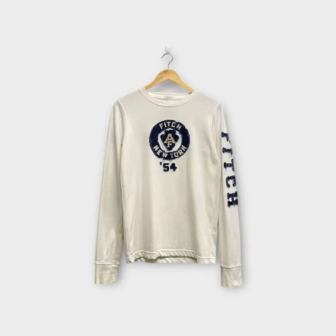 아베크롬비 화이트 긴팔 티셔츠 S 상품이미지1