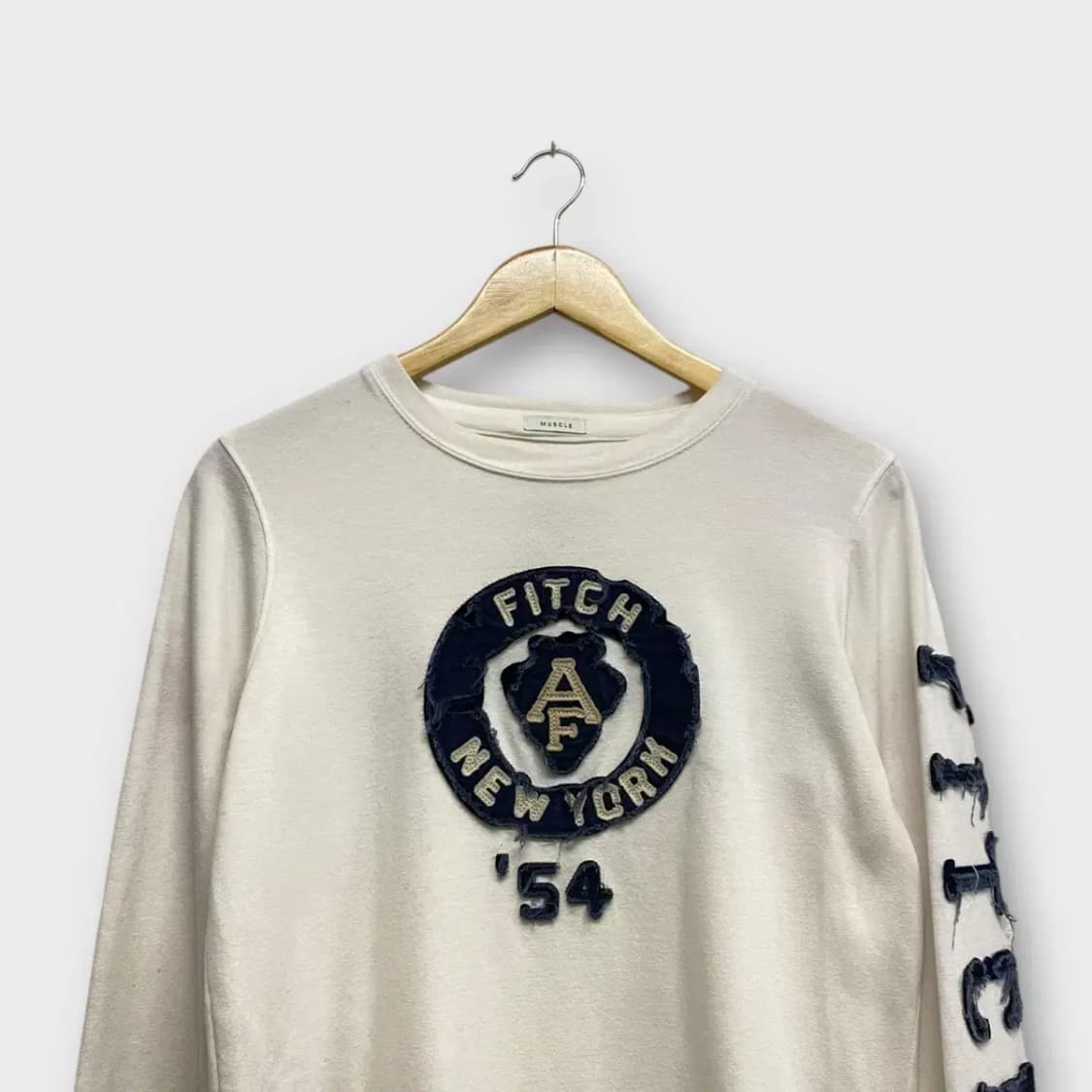 아베크롬비 화이트 긴팔 티셔츠 S 상품이미지2