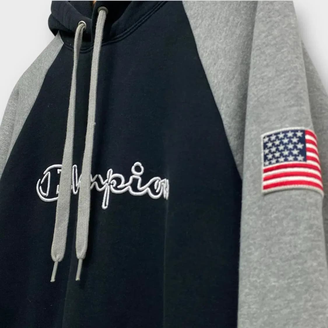 챔피온 네이비 회색 후드티 L 상품이미지2