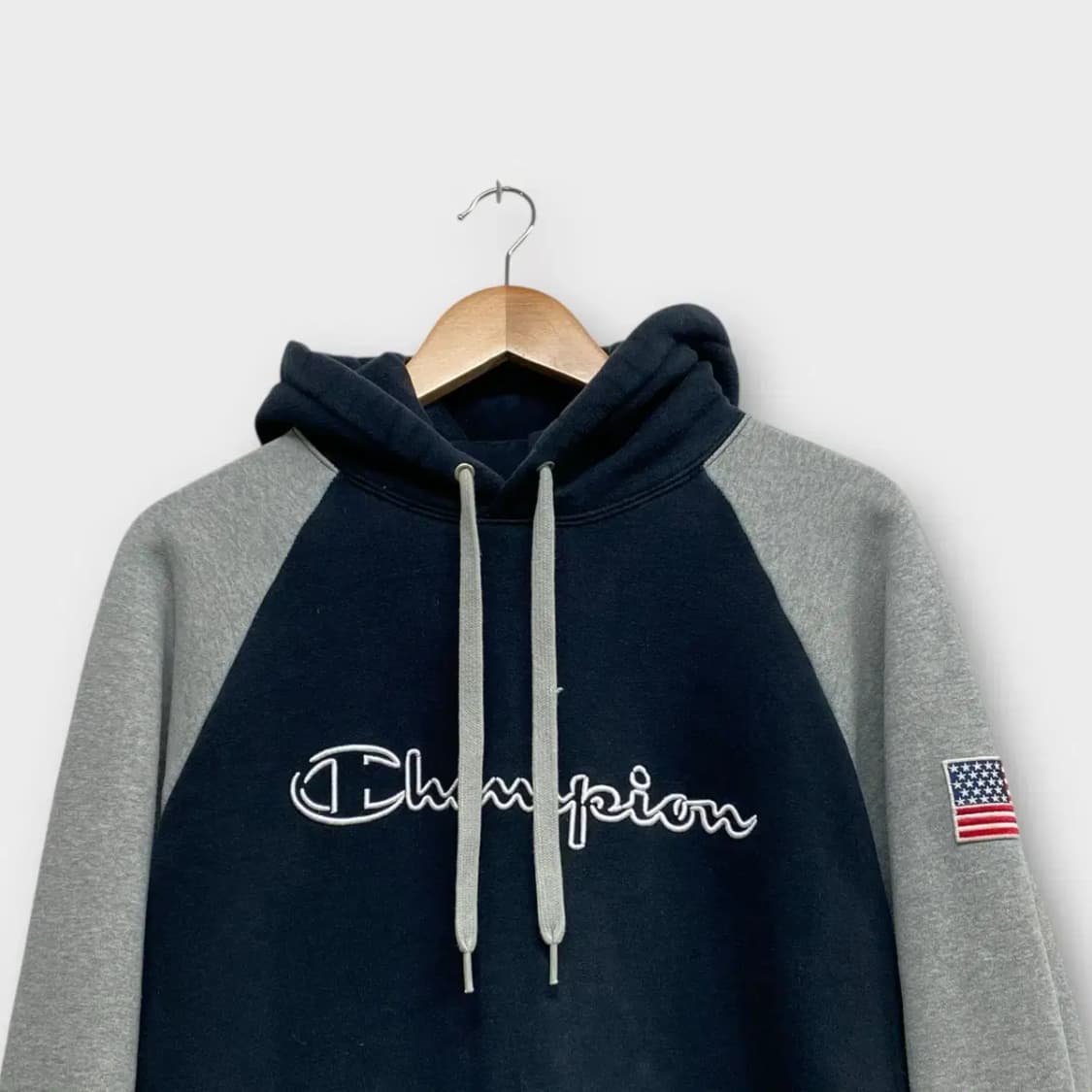 챔피온 네이비 회색 후드티 L 상품이미지3