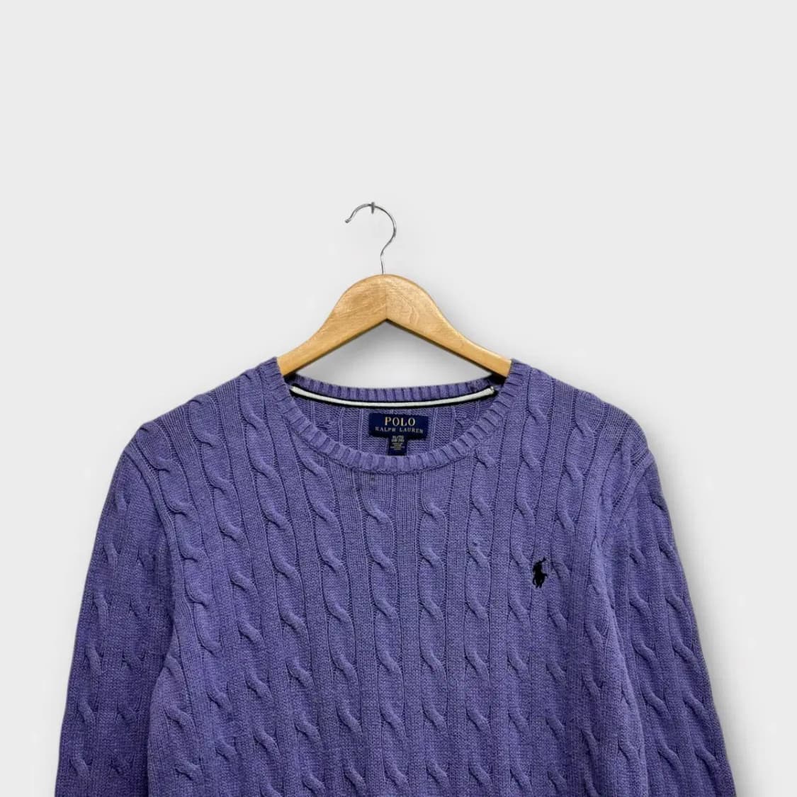폴로 랄프로렌 케이블 퍼플 니트 L 상품이미지2